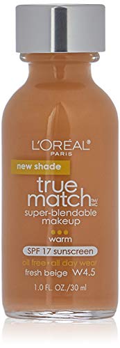 Product Cover L'Oreal Paris Makeup True Match Super-Blendable Liquid Foundation, Fresh Beige W4.5, 1 Fl Oz,1 Count