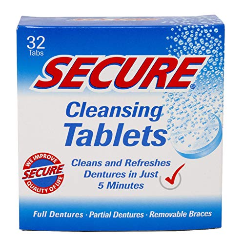 Product Cover Denture Cleanser 32 Tab By Secure Denture Adhesive (1 Each)