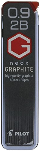 Product Cover Pilot Mechanical Pencil Lead Neox Graphite 0.9mm, 2B, 36 Leads (HRF9G-20-2B)