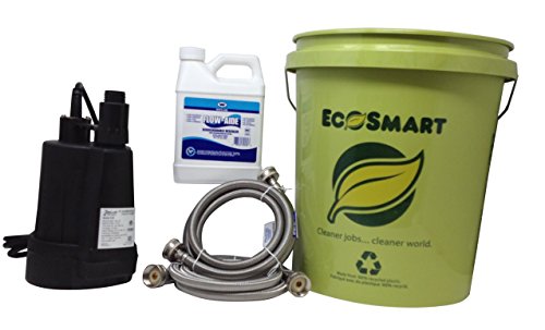 Product Cover My PlumbingStuff - Tankless Water Heater Flushing Kit - 32-ounce J.C. Whitlam FLOW32 Flow-Aide System Descaler - Zoeller 42-0007 Floor Sucker Pump - 5-Gallon Bucket - User Instructions - Safe to Use