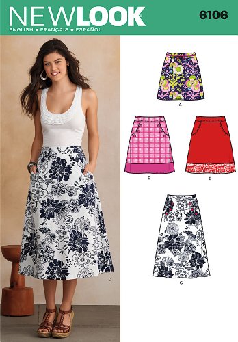 Product Cover New Look U06106A Misses' Skirts Sewing Pattern