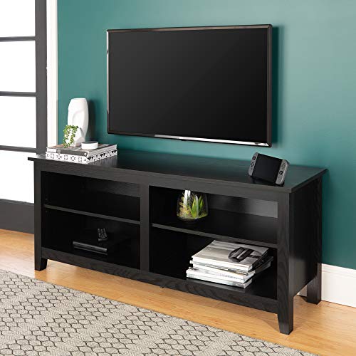 Product Cover Walker Edison Furniture 58-Inch Wood TV Console, Black