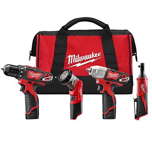 Product Cover Milwaukee 2493-24 M12 3/8 Driver drill - 3/8 Impact - 1/4 Ratchet - Light with 2 Batteries