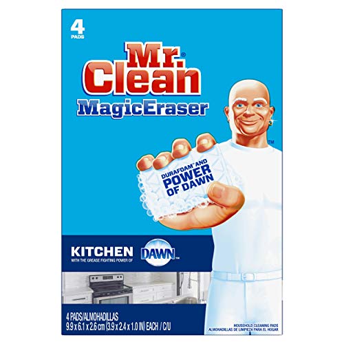 Product Cover Mr. Clean Magic Eraser Kitchen, Cleaning Pads with Durafoam, 4 count (Packaging May Vary)
