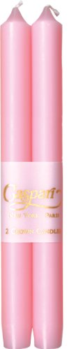 Product Cover Caspari - Fancy 10-Inch Taper Dripless, Smokeless, Candlesticks, Petal Pink, Set of 2