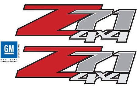 Product Cover Decal Mods Chevy Silverado Z71 4x4 Decals Stickers (Dimensions 12.5