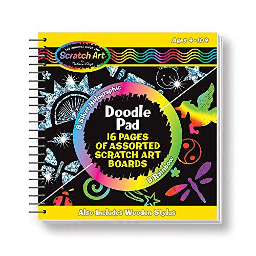 Product Cover Melissa & Doug Scratch Art Doodle Pad Book - The Original (Arts & Crafts, Mini Stylus Included, Easy to Use, 16 Spiral-Bound Pages, Great Gift for Girls & Boys - Best For 4, 5, 6 Year Olds & Up)