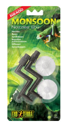 Product Cover Exo Terra Nozzles Replacement for Monsoon RS400 High-Pressure Rainfall System, 2-Pack