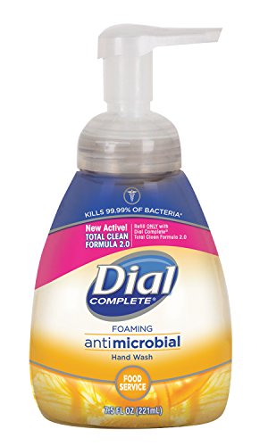 Product Cover Dial Complete 1210130 Antimicrobial Foaming Kitchen Hand Soap with Tabletop Pump, 7.5oz Bottle (Pack of 8)