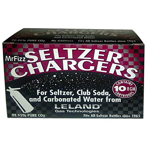 Product Cover 50 Leland (LE10 CO2) CO2 soda chargers - 8g C02 seltzer water cartridges - 5 boxes of 10