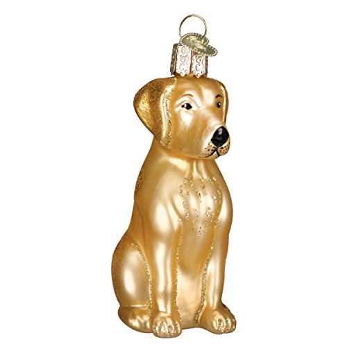 Product Cover Old World Christmas Dog Collection Glass Blown Ornaments for Christmas Tree,Yellow Labrador