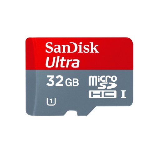 Product Cover SanDisk 32GB Ultra microSDHC Card Class 10 (SDSDQUA-032G-A11A)