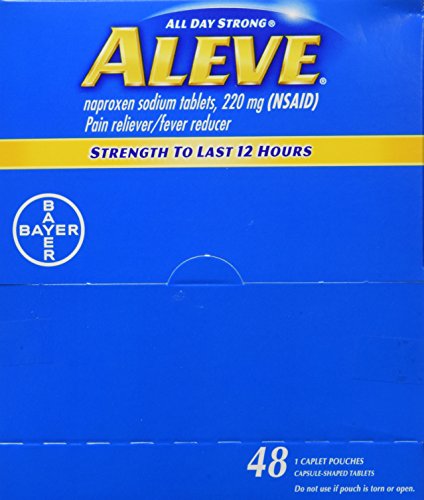 Product Cover Bayer Aleve Individual Sealed 1 Caplet in a Packet, 48 Count