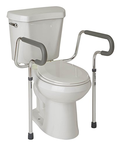 Product Cover Medline's Guardian Toilet Safety Rail with Adjustable Height for Bathroom Safety, Toilet Assist, and Grab Bar