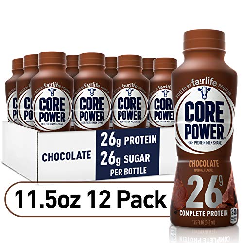 Product Cover Core Power Protein Shakes (26g), Chocolate, No Artificial Sweeteners, Ready To Drink for Workout Recovery, 11.5 Fl Oz (Pack of 12)