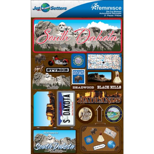 Product Cover Jet Setters Dimensional Stickers-South Dakota
