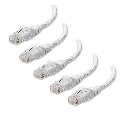 Product Cover Cable Matters 5-Pack Snagless Cat6 Ethernet Cable (Cat6 Cable, Cat 6 Cable) in White 7 Feet
