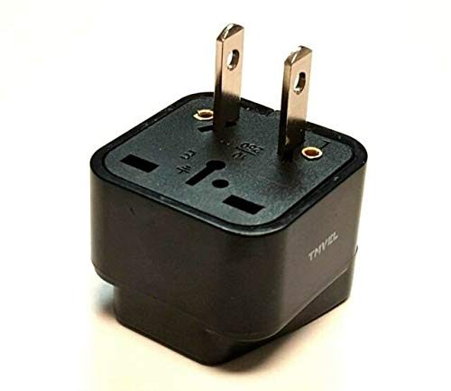 Product Cover Tmvel Universal International Power Adapter Plug Tip Converter - Convert Europe, EU/UK/CN/AU to USA - Great for Cell Phone Charger - Not Converter
