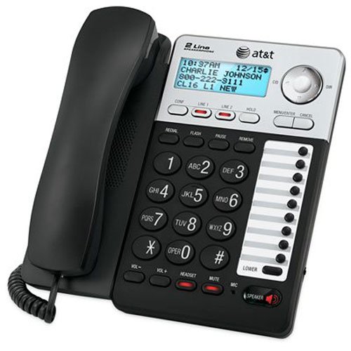 Product Cover AT&T ML17929 2-Line Corded Telephone, Black