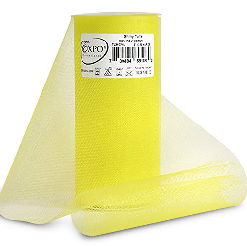 Product Cover Expo Shiny Tulle Spool of 25-Yard, Yellow