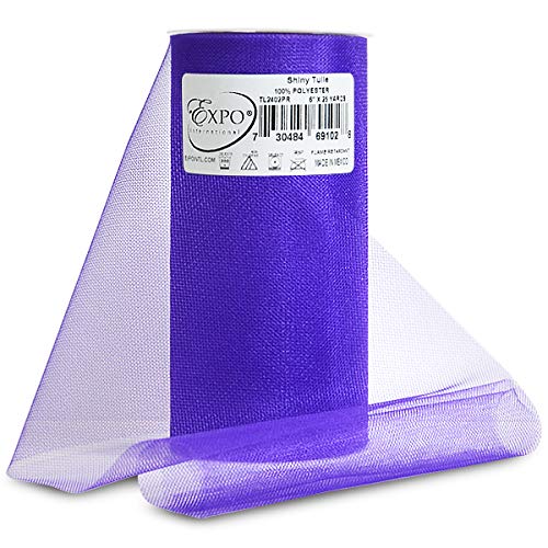 Product Cover Expo Shiny Tulle Spool of 25-Yard, Purple