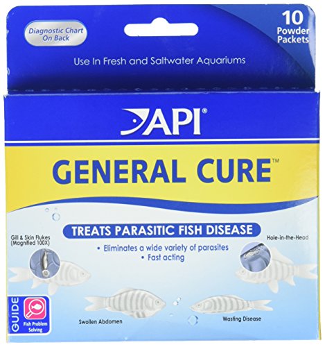 Product Cover API GENERAL CURE Freshwater and Saltwater Fish Powder Medication 10-Count Box