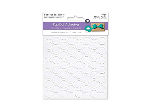 Product Cover Forever in Time 3D Pop Dots Round Dual-Adhesive Foam Mount, 1/2-Inch, 104 Per Package