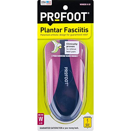Product Cover ProFoot Orthotic Insoles for Plantar Fasciitis & Heel Pain, Women's 6-10, 1 Pair