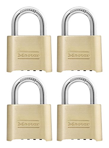 Product Cover Master Lock Padlock, Set Your Own Combination Lock, 2 in. Wide, 175D (Pack of 4)