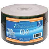 Product Cover Optical Quantum 52x 700 MB 80 Minute White Inkjet Printable Recordable Disc CD-R, 50-Disc Spindle