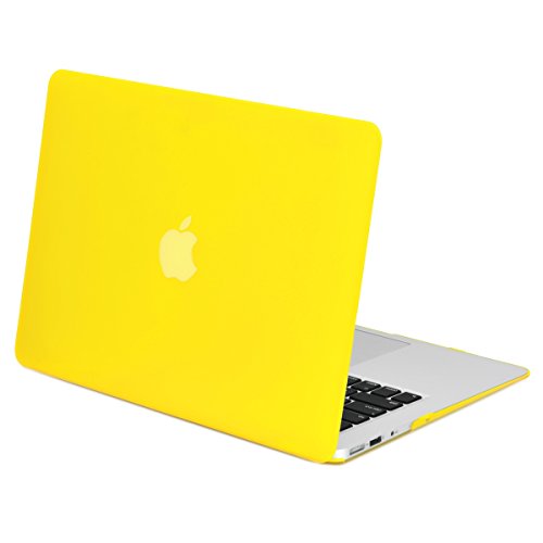 Product Cover Top Case New Arrivals! Topcase Rubberized Yellow Hard Case Cover For Macbook Air 13