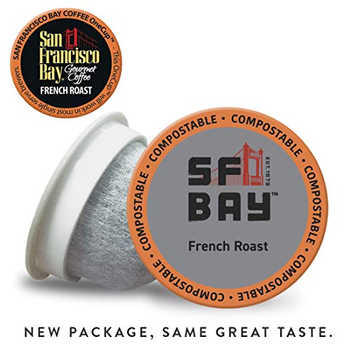 Product Cover SF Bay Coffee French Roast 80 Ct Dark Roast Compostable Coffee Pods, K Cup Compatible including Keurig 2.0 (Packaging May Vary)