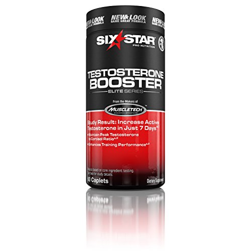 Product Cover Six Star Testosterone Booster Supplement, Extreme Strength, Enhances Training Performance, Scientifically Researched, Maintain Peak Testosterone, 60 Caplets