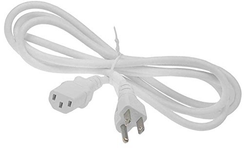 Product Cover SF Cable, 6 ft 18 AWG Universal Power Cord (IEC320 C13 to NEMA 5-15P) White Color
