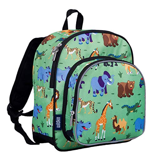Product Cover Wildkin 40080 Wild Animals Olive Kids 12 Inch Backpack, Pack 'n Snack