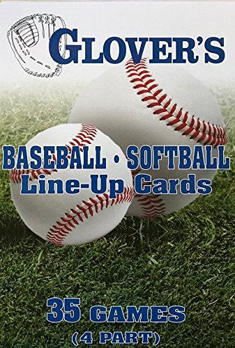 Product Cover Glover's Scorebooks Baseball/Softball Line-Up Cards, Large (5.5X 8.5, 4 Part)