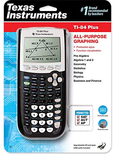 Product Cover Texas Instruments TI-84 Plus Graphing Calculator, Black