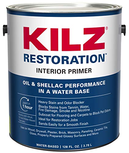 Product Cover KILZ Restoration Maximum Stain and Odor Blocking Interior Latex Primer/Sealer, White, 1-gallon
