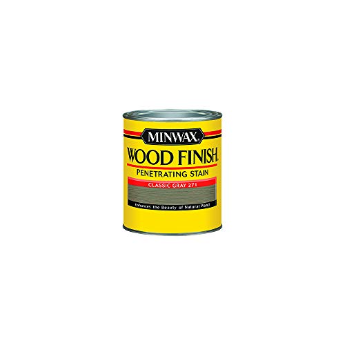 Product Cover Minwax 227614444 Wood Finish Penetrating Interior Wood Stain, 1/2 pint, Classic Gray