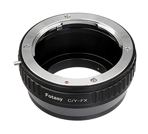Product Cover Fotasy Contax Yashica C/Y Lens to Fuji X Adapter, CY Mount to X Mount Converter,Compatible with Fujifilm X-Pro1 X-Pro2 X-Pro3 X-E2 X-E3 X-A5 X-A7 X-A10 X-T1 X-T2 X-T3 X-T10 X-T20 X-T30 X-T100 X-H1, FXCY, Black