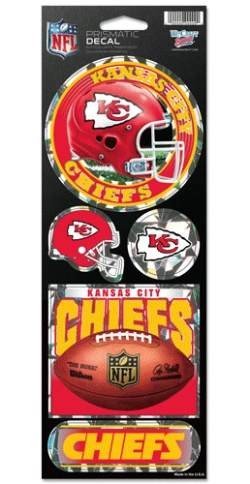 Product Cover NFL Kansas City Chiefs Prismatic Stickers, Team Color, One Size