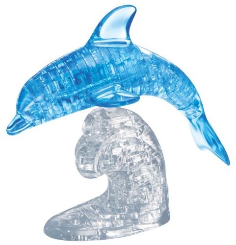 Product Cover Bepuzzled Original 3D Crystal Puzzle Deluxe - Dolphin - Fun yet challenging brain teaser that will test your skills and imagination, For Ages 12+