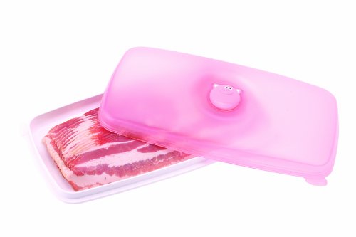 Product Cover MSC International Joie Oink Oink Piggy Airtight Bacon Keeper Storage Container Pod, 1-Pound Capacity,Pink