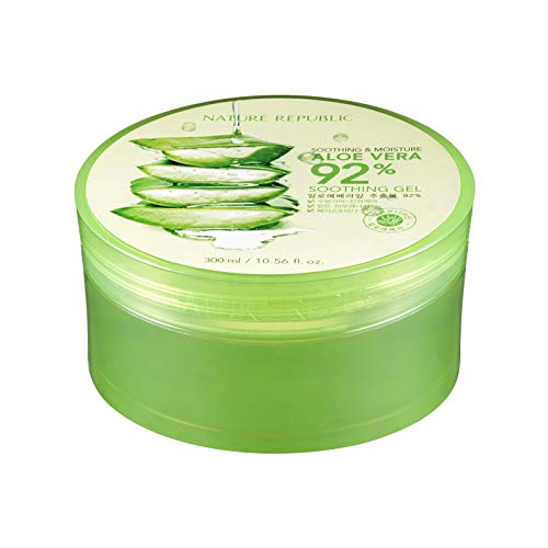 Product Cover Nature Republic New Soothing Moisture Aloe Vera Gel 92 Percent Korean Cosmetics, 10.56 Fluid Ounce