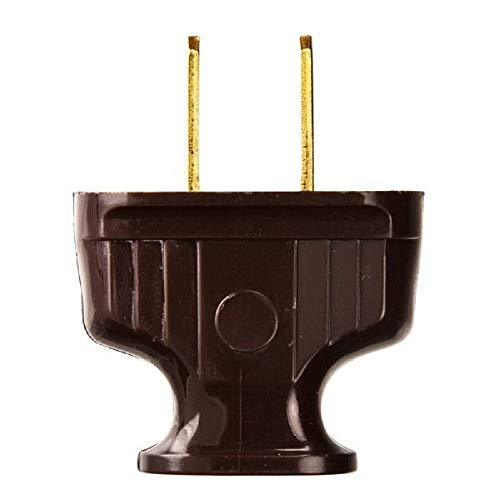 Product Cover Brown - Antique Electrical Plug - EZ Grip - 15 Amp - 125 Volt - PLT D374
