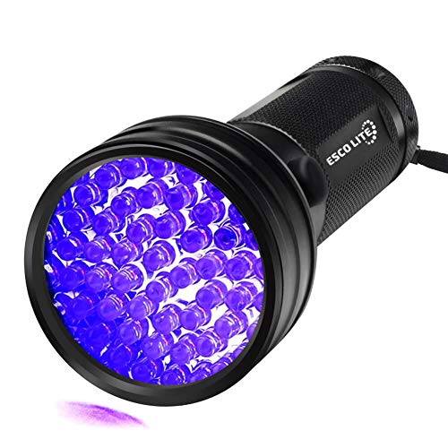 Product Cover Escolite UV Flashlight Black Light, 51 LED 395 nM Ultraviolet Blacklight Detector for Dog Urine, Pet Stains and Bed Bug