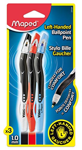 Product Cover Maped Visio Left Handed Pens, Assorted Colors, Pack of 3 (224324)