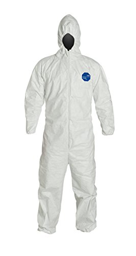 Product Cover XL Tyvek Coverall W/ Hood, Zipper, Elastic Wrist & Ankle (XL-25 Suits / 1 Case) TY127S WH-XL-25-CASE