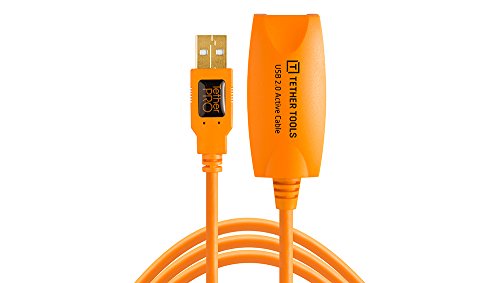 Product Cover Tether Tools TetherPro USB 2.0 to USB Female Active Extension Cable, 16' (5m), High-Visibility Orange
