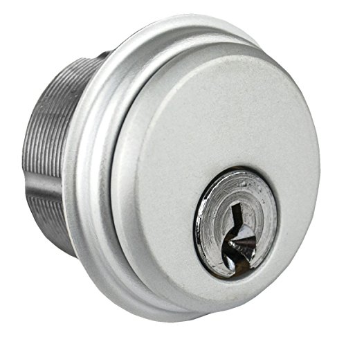 Product Cover Global Door Controls Single Zinc Mortise Cylinder in Aluminum